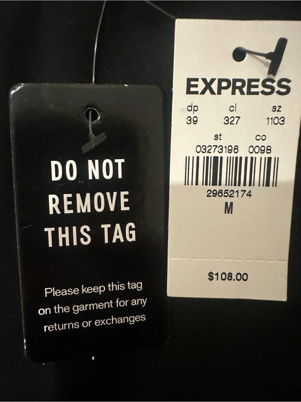 Express Black Men’s Stretch Drawstring Trousers
